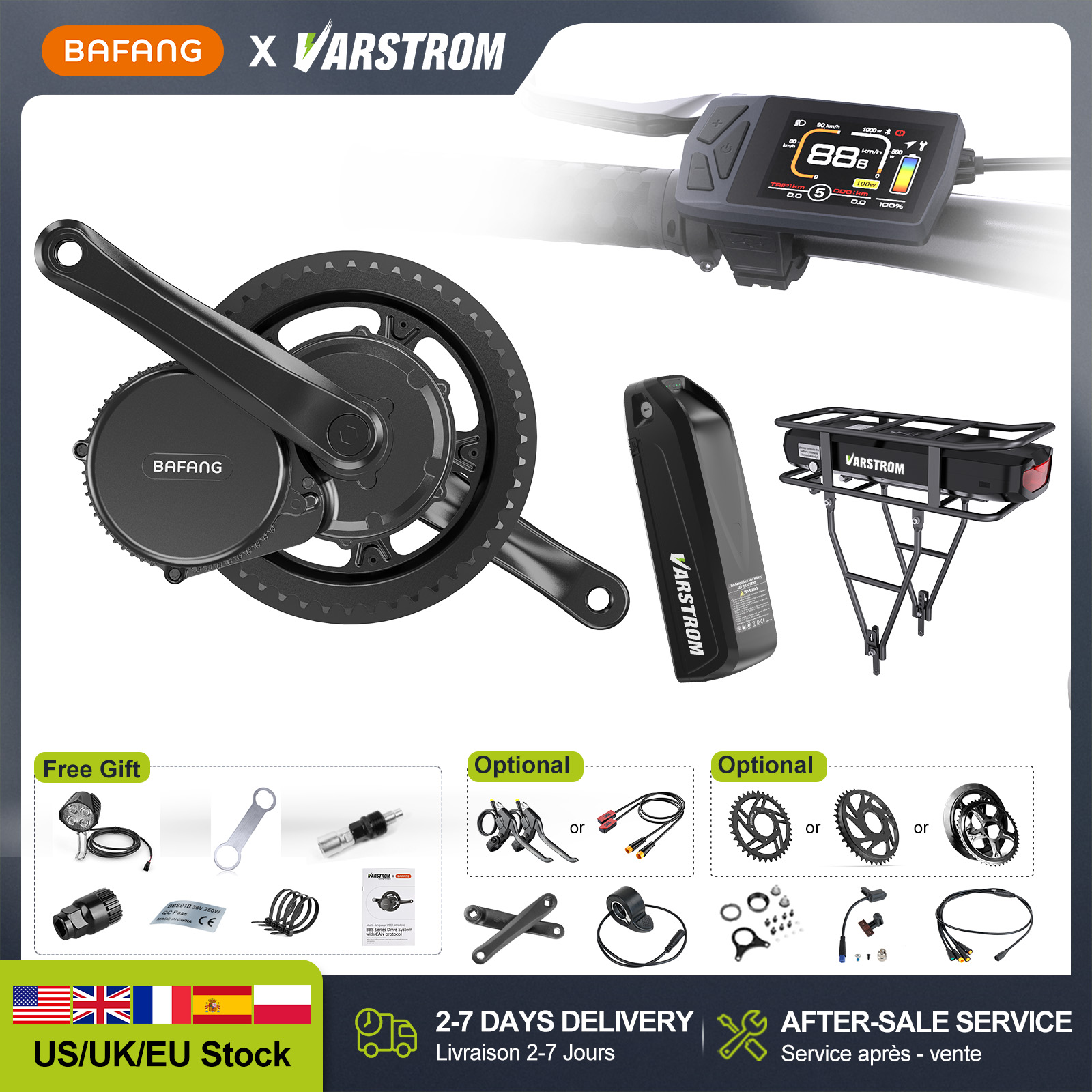 [ABD'den Doğrudan] BAFANG 48V  - Side Hung Mid Drive Motor Kit incelemesi ve fiyatı