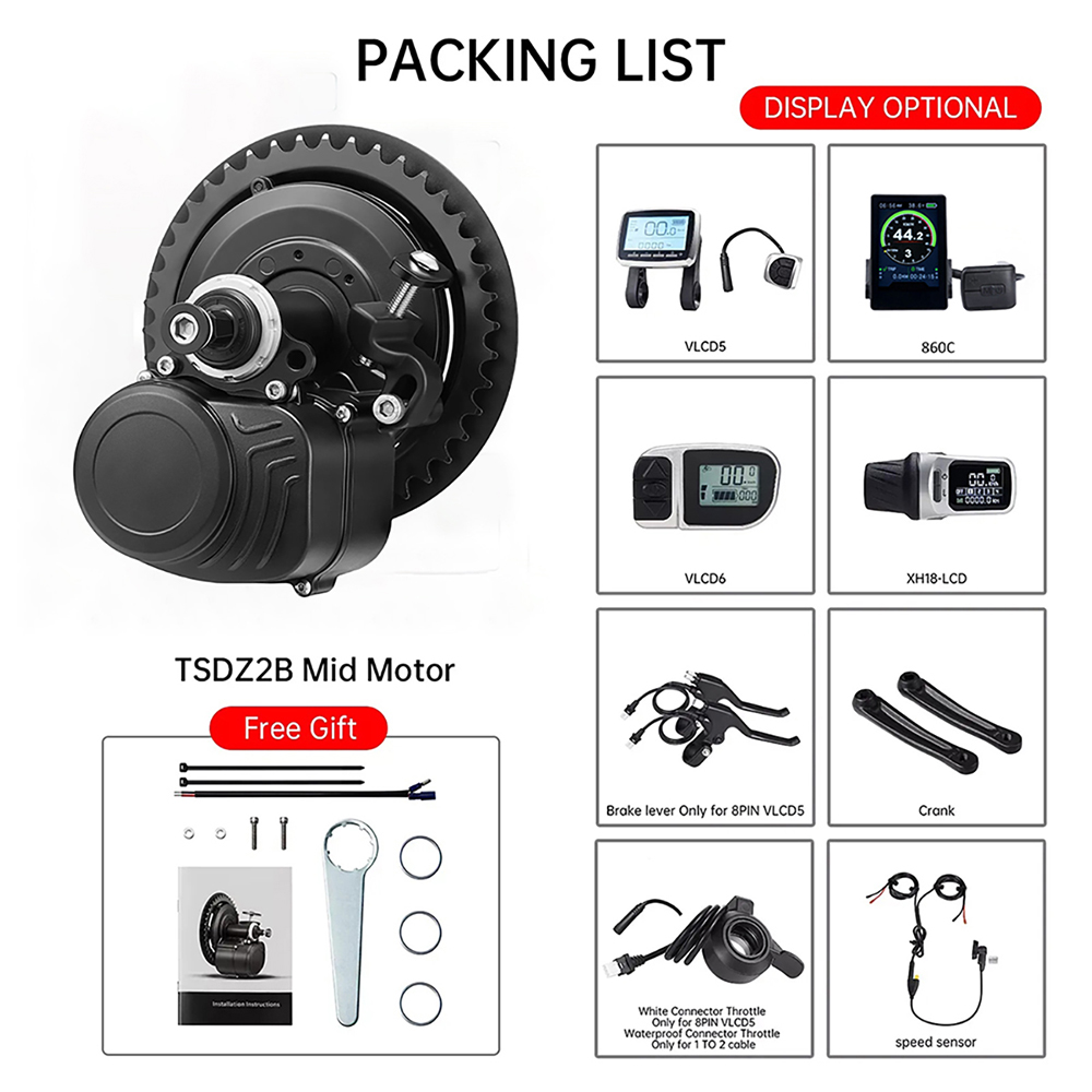 Tongsheng TSDZ2B BB 120mm 100m - Torque Sensor Mid Drive Motor Kit incelemesi ve fiyatı