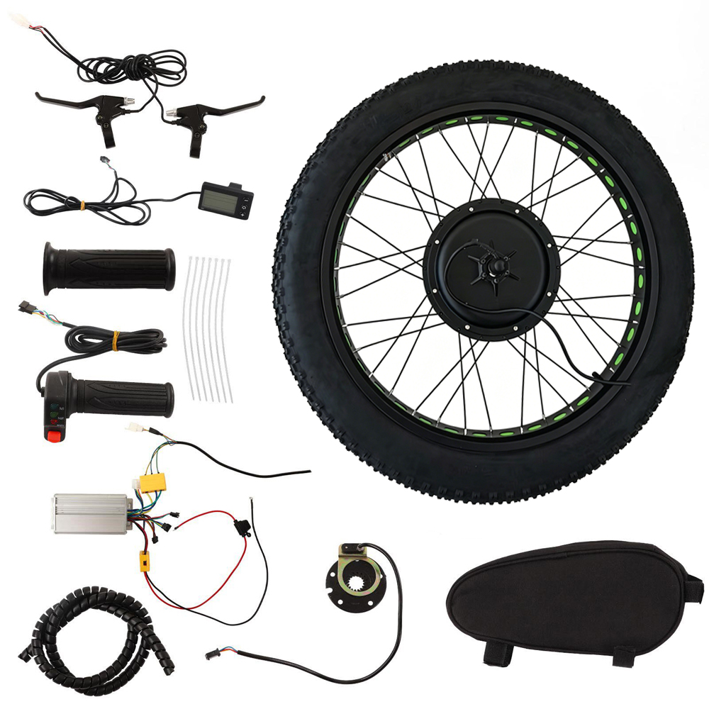 48V 1500W E-Bisiklet Ön Tekerl - Fat Tire Electric Bike Conversion Kit 1500W incelemesi ve fiyatı
